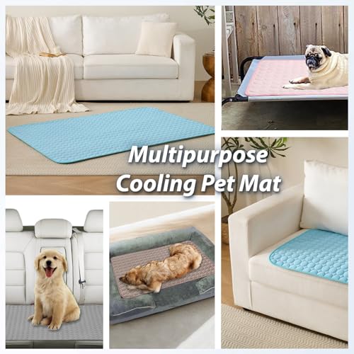 MICROCOSMOS Summer Cooling Mat & Sleeping Pad- Water Absorption Top, Materials Safe, Easy Carry, EZ Clean. Keep Cooling fo...