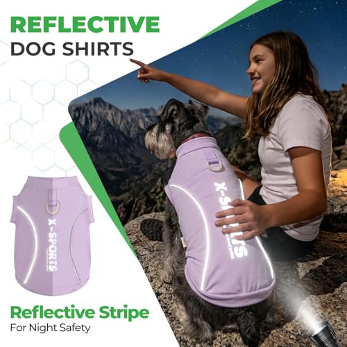 ABRRLO 3-Pack Reflective Dog Shirts for Small Medium Dogs Sun Protection Lightweight Puppy Cat T-Shirt with D-Ring,Soft St...