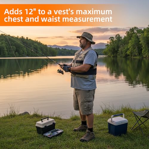 Suncalla 4 Pcs Cooling Vest Extender Straps Elastic Adjustable Extension Straps Add Length for Most Sports Cooling Vest