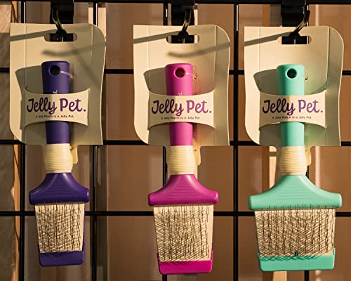 GROOMERSPRO Jelly Pet Double Sided Slicker Brush, Longer Pin, Flexible Head, Fine/Coarse Sides, Removes Unwanted Tangles, ...