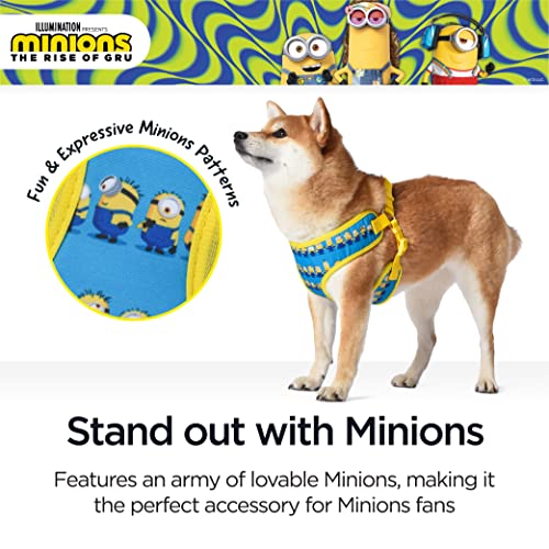 Minions Dog Harness, Large, Blue Minions in a Row | Comfortable Mesh No-Pull Dog Harness| Gifts for Minions Fans and Their...