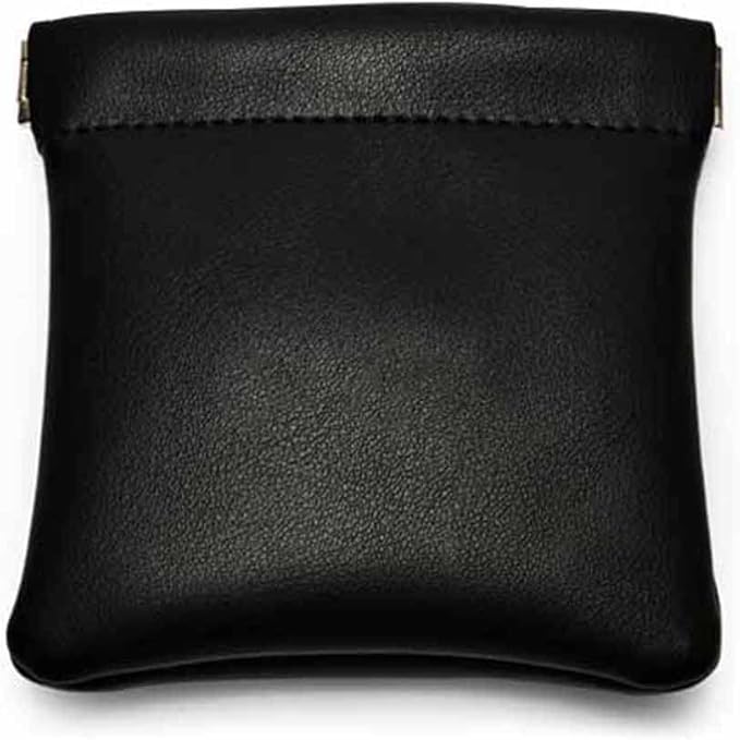 Woodten PU Leather Jewelry Travel Bag Leather Jewelry Pouch Christmas,Wedding Party Favor Gift Bag (S, Black)