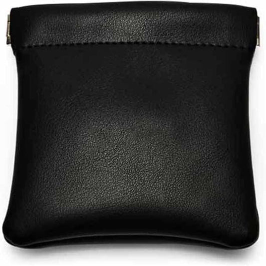 Woodten PU Leather Jewelry Travel Bag Leather Jewelry Pouch Christmas,Wedding Party Favor Gift Bag (S, Black)