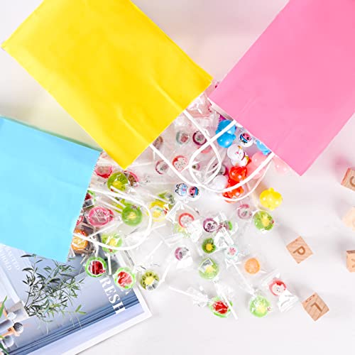 Yasashii Small Gift Bags With Handles, 24Pcs-8 Colors Kraft Paper Party Favor Gift Tteat Bags, Rainbow Bag For Christmas, ...