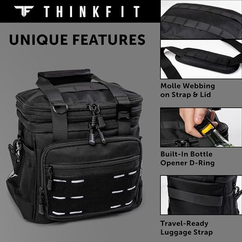 ThinkFit Tactical Lunch Box for Men - Heavy Duty Insulated Lunch Bag - Military Style Large Capacity Meal Prep Cooler Bag ...