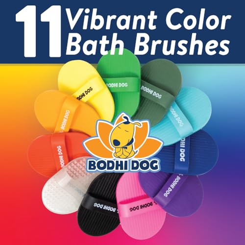 Bodhi Dog Shampoo Brush - Pet Grooming & Bath Supplies for Dogs and Cats - Bath Brush for Long & Short Hair - Premium Scru...