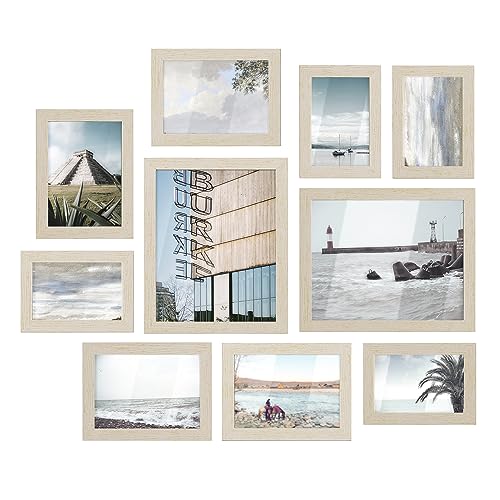 SONGMICS Picture Frames, Collage Picture Frames Set of 10, Two 8x10, Four 5x7, Four 4x6, Photo Frame for Wall Gallery Deco...