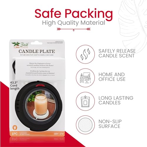 Candle Warmer Plate Safely Releases Scents Without a Flame- Used as Candle Jar Warmer, Candle Melter, Coffee Warmer, Mug W...