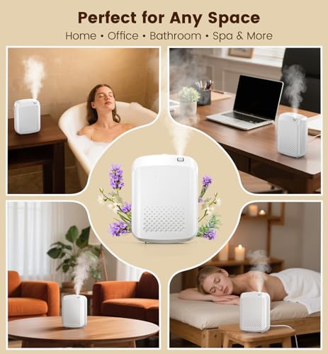 XEITIN Waterless Essential Oil Diffuser 3000 Sq.Ft Coverage for Large Home Hotel Office, 400ml Cold Air Scent Machine, Blu...