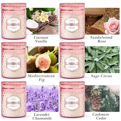 6 Pack Soy Wax Candles Sets, Scented Candles Gifts Sets for Women Birthday Christmas, 5.5 Oz Each Natural Aromatherapy Can...