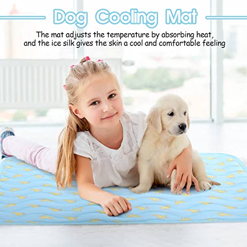 LETSQK Dog Cooling Mat, Summer Cooling Mat for Dogs, Self Cooling Pad for Small Medium Large Dogs Cats, Non-Toxic Breathab...