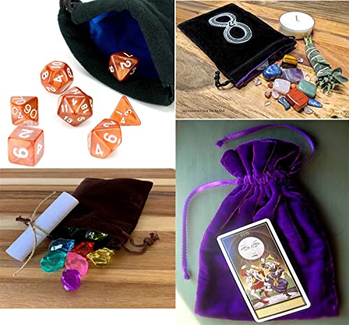 Sansam Small Velvet Drawstring Gift Bag – 20pcs Jewelry & Accessory Pouch for Bracelets, Necklaces & Gifts, Reusable with ...