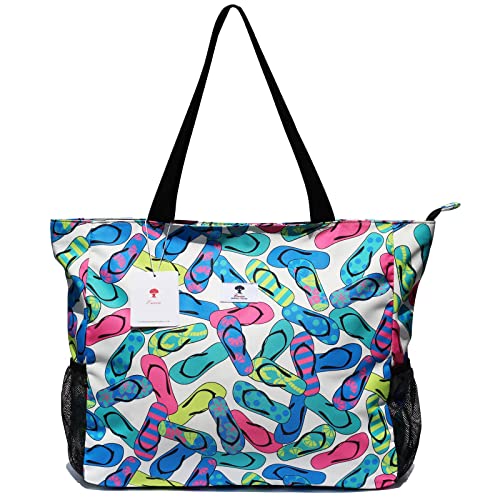 ESVAN Large Lightweight Water Resistant Beach Bag 20 Inch Womens Oversized Tote Bag for Gym, Beach, Travel, Pool, Yoga, Nurse