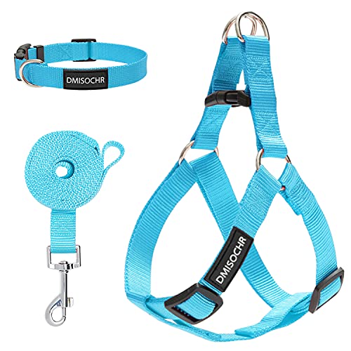 No Pull Dog Harness - Adjustable Step-in Harness & Leash Set for Small, Medium, Large Dogs - Escape Proof Soft Pet Harness...