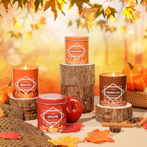 Valentine's Day Gifts for Women Men, Winter Scented Candle Set – 36oz (4×9oz) Soy Candles with Cozy & Warm Seasonal Scents...