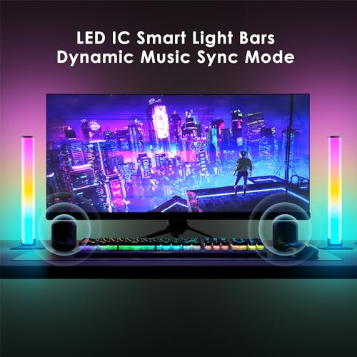 Barhootao RGB Light Bar,Smart LED Light Bar for Room,16 Million Colors,Three Control Modes,Dynamic Music Sync Mode,213 Pre...