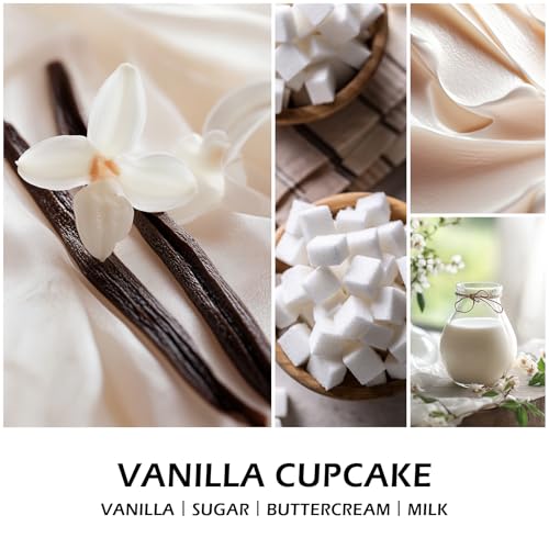 Molensun Vanilla Cupcake Scented Candle, Aromatherapy Jar Candles, 7 oz Long Lasting Candles, Soy Wax Candle Gift for Women