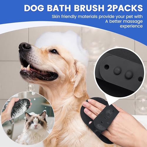 Double-Sided Pet Grooming Rake - 4-in-1 Professional Pet Grooming Kit, Deshedding Dematting Tool for Dogs, Cats, Extra-Wid...