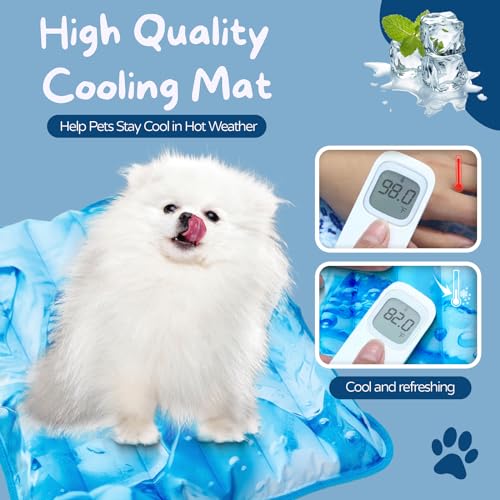 Dog Cooling Mat, Double-Sided Non-Slip Pet Cooling Pad, Washable and Durable, Indoor & Outdoor Summer Cooling Mat for All ...