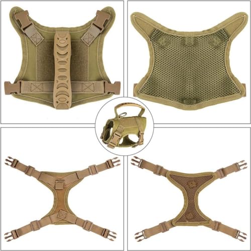 Tactical Cat Harness & Leash Set - Escape-Proof Adjustable for Walking Small Dog Vest Harness with Patches, Soft Mesh Padd...