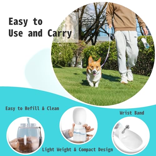 Kalimdor Dog Water Bottle,Leak Proof Portable Puppy Water Dispenser with Drinking Feeder, Dog Walking Accessories for Pets...