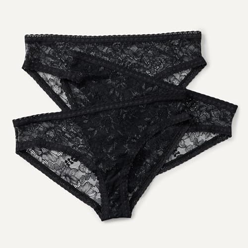 Amazon Essentials Women's Stretch All Over Lace Cheeky Panties, Pack of 6