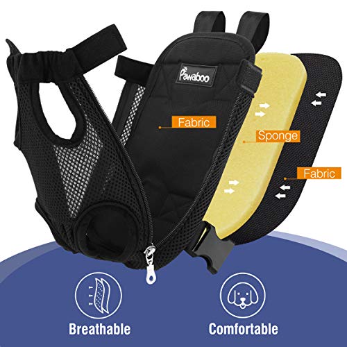 Pawaboo Pet Carrier Backpack, Adjustable Pet Front Cat Dog Carrier Backpack Travel Bag, Legs Out, Easy-Fit for Traveling H...