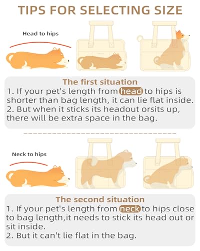 ONECUTE Dog Purse Carrier for Small Dogs Rabbit cat with Large Pockets, Cotton Bag, Dog Carrier Soft Sided, Collapsible Tr...