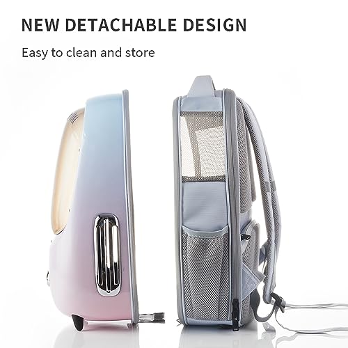 PETKIT Cat Backpack Carrier with Inbuilt Fan & Light, Airline-Approved Pet Backpack Bubble for Kitty Small Dog, Detachable...