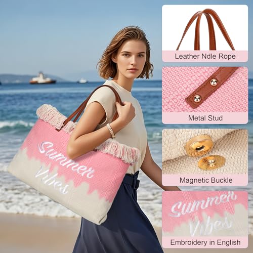 IBFUN Neoprene Bag, Large Multipurpose Beach Bag Neoprene Tote Bag with Inner Pocket for Women/Pool