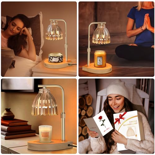 Birthday Gifts for Women Candle Warmer Lamp with Adjustable Height, Timer & Dimmer, Birthday Gifts for Women, Elegant Gift...
