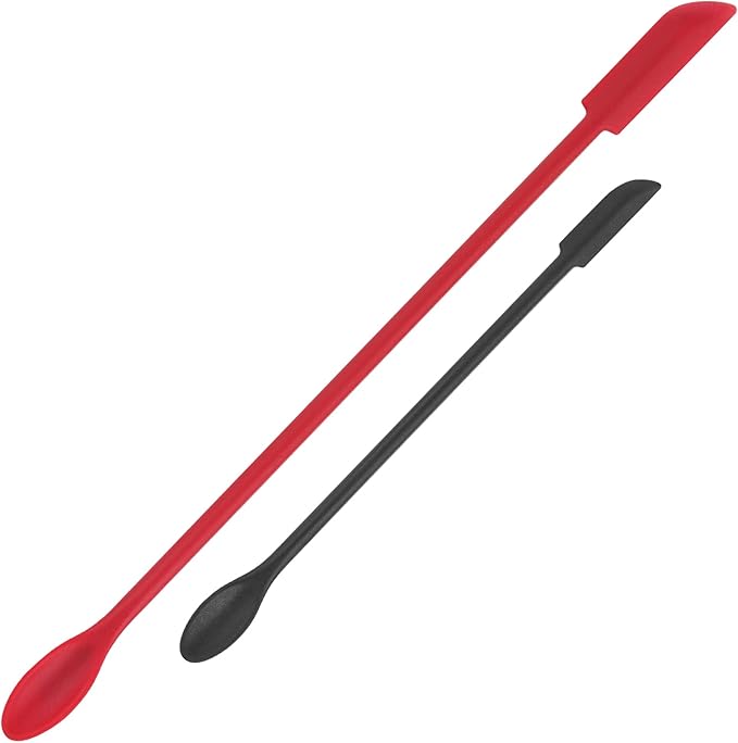 Mini Spatula Silicone Spatula Set - Cuttte 2pcs Small Makeup Scrapers for Cosmetics, Reusable Beauty Tiny Tools, Thin Jar ...