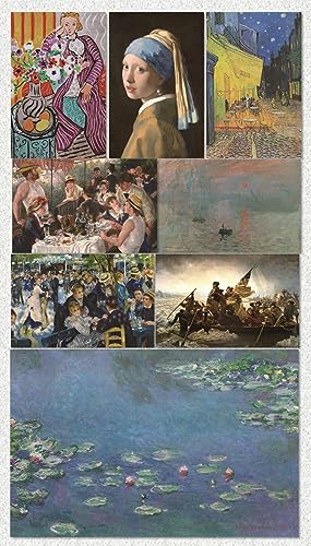 MINI ZOZI Famous Art Prints And Posters 16PCS Paintings Fine Art Impressionist Renaissance Aesthetic Romanticism Big Poste...