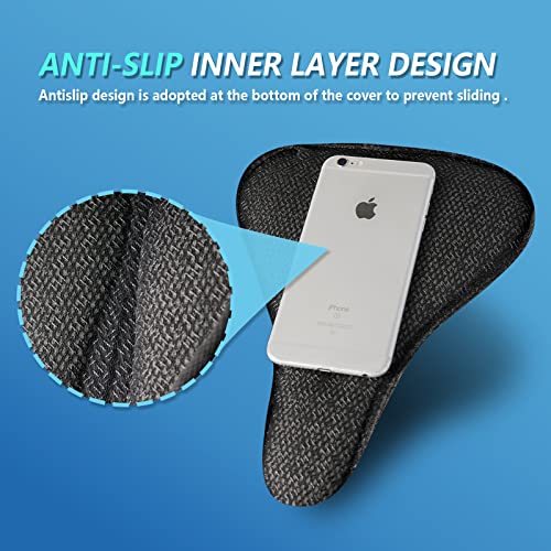YLG Bike Seat Cover, Memory Foam & Gel Bike Seat Cushion Cover for Men Women, Comfortable Bicycle Seat Cover for Peloton/F...