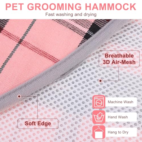 BEAUTYZOO Dog Grooming Hammock for Small Dogs Cat- Dog Sling for Nail Trimming/Clipping- Dog Hanging Harness Holder with T...