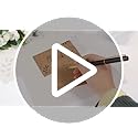 Gersoniel Celebration of Life Memory Cards Share a Memory Wood Box Funeral Wooden Table Sign with Pens 60 Pcs Memorial Car...