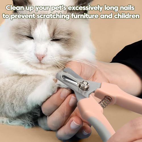 Self-Cleaning Cat Brush for Shedding with Cat Nail Clipper 2-Piece Set for Pets That Shed a Lot or Have Overgrown Nails,In...