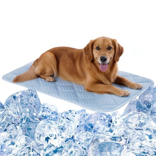 Petvolve Dog Cooling Mat, Washable Cooling Mat for Dog, Foldable Kennel Pet Bed, Cool Pad (Cool &Warm Surface) for All Sea...