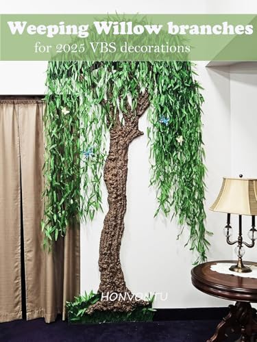 HONVONTU 200 Strands 1200FT Fake Ivy Leaves Artificial Ivy Greenery Garland Faux Willow Vines Silk Hanging Plants Home Aes...