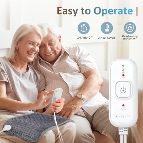 Comfytemp Heating Pad for Back & Period, FSA Eligible Electric Large Heat Pad, 2H Auto Off, Birthday Gifts for Women Men M...
