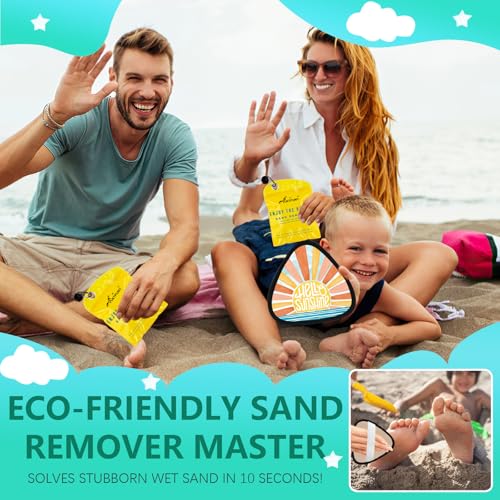 Triangle Sand Remover for Beach Sandproof Cleaner Eraser Essential Wipe Off Mitt Duster Brush Cup Holder Game Toy Cruise S...