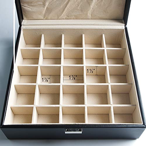 Frebeauty Earring Holder Organizer, 50 Slots Earring Organizer,2 Layer Jewelry Box for Earrings and Necklace,PU Jewelry Or...