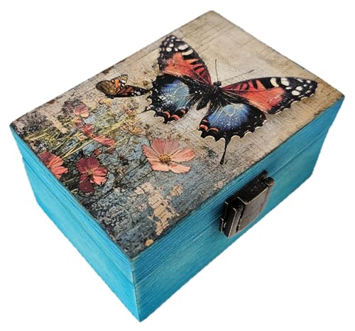 RK Collections Butterfly Trinket Box Small Jewelry Keepsake Box | Storage Box for Girls Women | Gift Idea, Animal Lover Or...