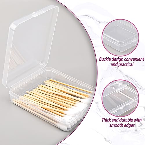 3-Piece Portable Travel Pad Holder - Bathroom Countertop Storage Organizer - Cotton Pad, Swab, Floss Dispenser (Blue, Pin...