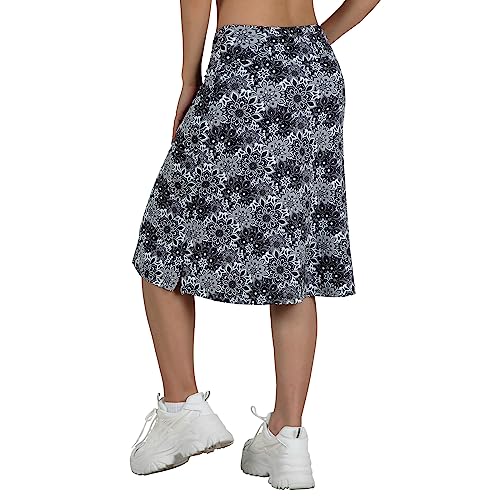 Women's Midi Length Skorts Skirts with 3 Pockets Modest Skirts Women's 24" Knee Length Skort