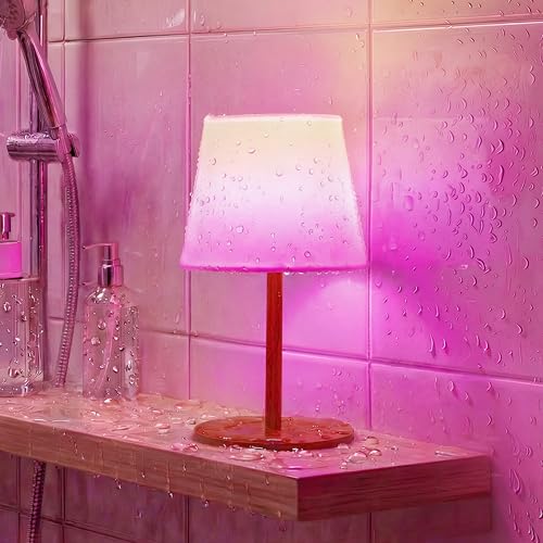 EZVALO Spa-Like Shower Lamp – Waterproof Bathroom Lamp with Remote, Rechargeable Cordless Mood Light, 3 Color Temps & 80 R...