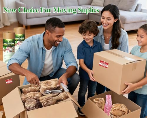 Honeycomb Packing Paper,12 inch x 200 ft Bubble Cushioning Wrap for Packing Moving,Products Gifts Wrapping Paper,Recyclabl...