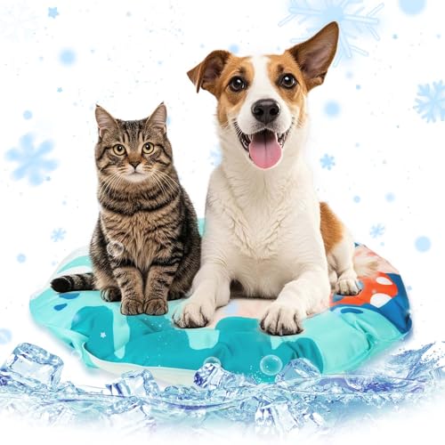 Kiluiu Pet Cooling Mat for Dogs Cats, Thickened Durable Cooling Pad Washable for Small Pets, Indoor & Outdoor Summer Use