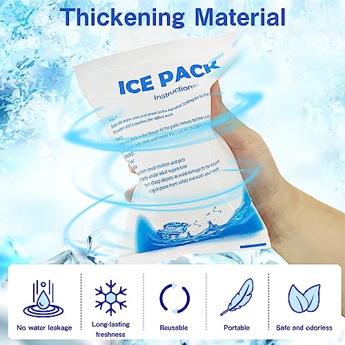 12 pcs Gel Ice Packs for Cooling Vest - Reusable Cold Packs for Ice Vest for Shipping Camping Food Preservation