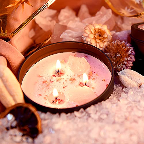 Inspireyes Scented Candles Set with Crystal, 3 Wick Candle 19 oz Soy Wax Aromatherapy Meditation Candles, Large Manifestat...